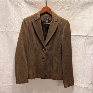 Rafaella Brown Plaid Blazer Wool Blend Size S